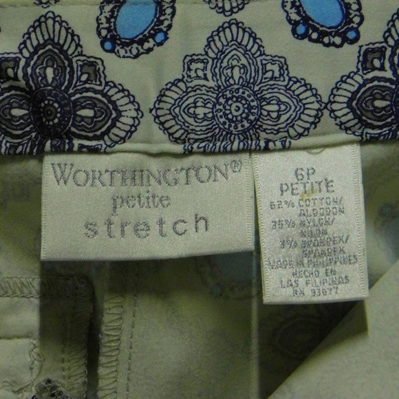 NWOT Worthington Petite Stretch patterned pant 6 - Picture 8 of 8